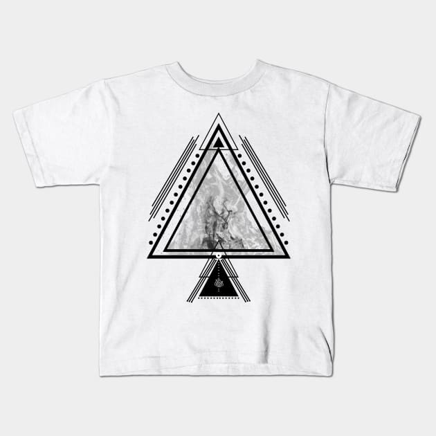 Wiccan Fire Element Symbol Pagan Witchcraft Triangle Kids T-Shirt by kamodan